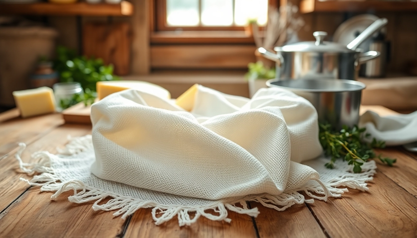 Kaasdoek gebruikt voor het maken van verse kaas en andere gerechten.