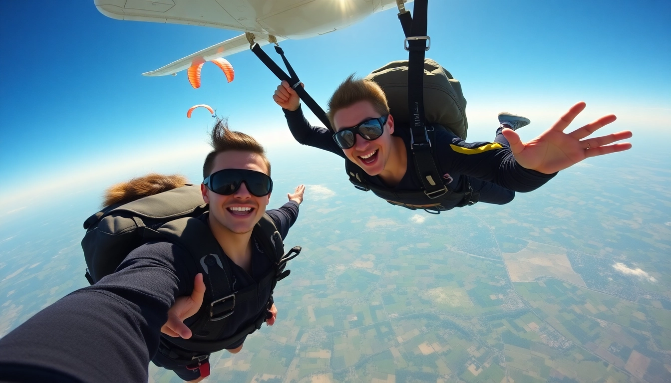 Doživite tandemski skok s padalom v adrenalinskem prostem padu nad čudovitimi pokrajinami.